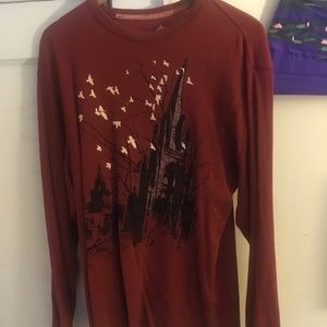 Men’s Red Graphic Printed Thermal